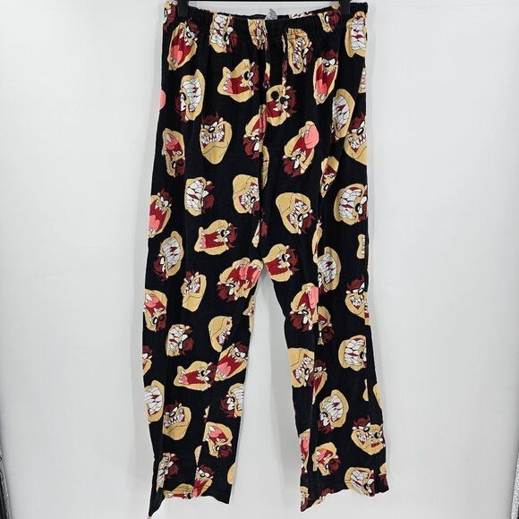Looney tunes Tasmanian devil taz pajama pants large black Tazmanian - Picture 1 of 3